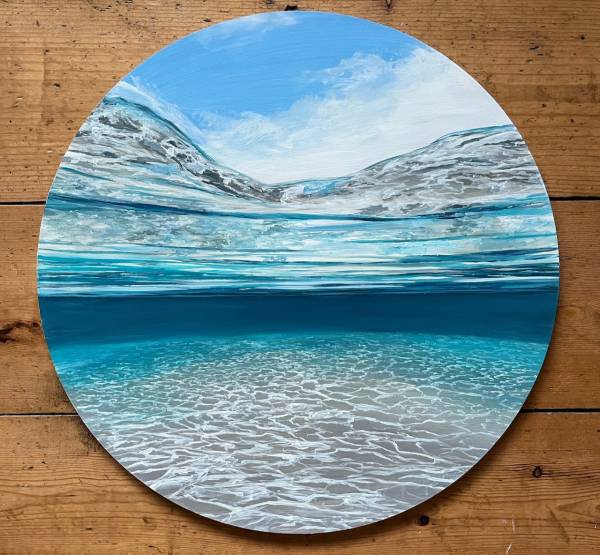 - on , Painting by Georgie Harrison, measuring 40 x 40 cm (H x W) £280